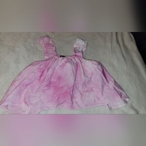 ZARA Pink Ruffled Sleeveless Top